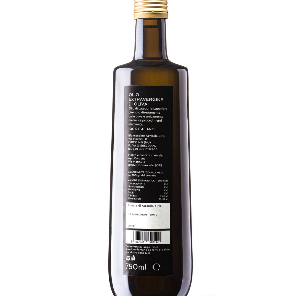 
                  
                    Biancospino Agricola - Olio Extravergine di Oliva fruttato leggero etichetta
                  
                